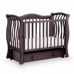 Кровать детская БИ 08.3 Маргаритка маятник продольный, махагон (Лель, LIEL_БИ 08.3_махагон) - миниатюра